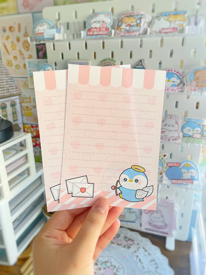 Valentines Day Penguin Paper & Envelope Stationery Set