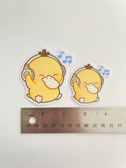 Silly Psyduck Waterproof Stickers: Hehe / Mini