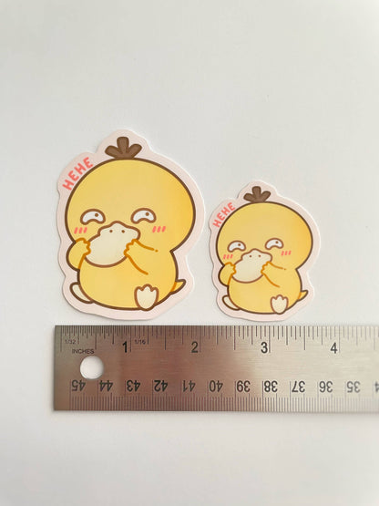 Silly Psyduck Waterproof Stickers: Hehe / Mini