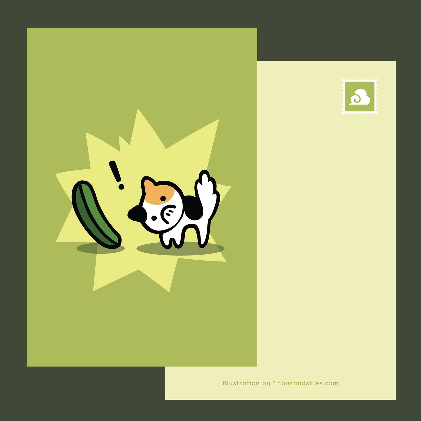 Postcard Cucumber vs Calico