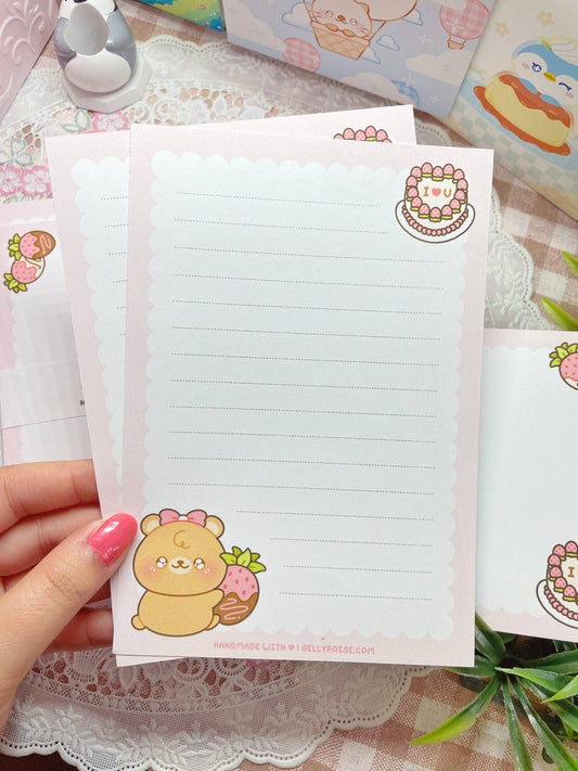 Beary Berry Cute Paper & Envelope Stationery Set